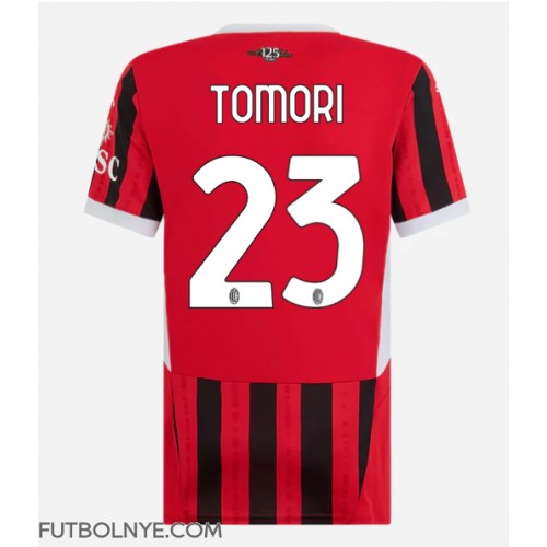 Camiseta AC Milan Fikayo Tomori #23 Primera Equipación para mujer 2024-25 manga corta